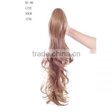 light brown clip in ponytails hair extensions in fashion long