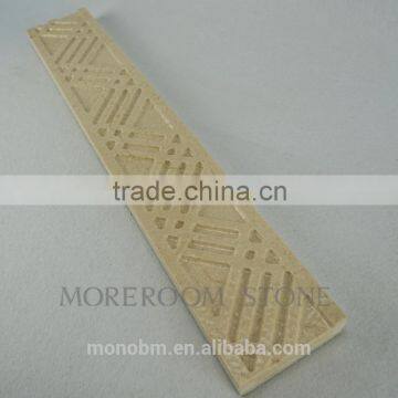 Cream Beige Marble Tile 3D Wall Decoration Marble CNC Carving Marble Wall Tile Marble Stone Wall Tile Faux Marble Wall Panels