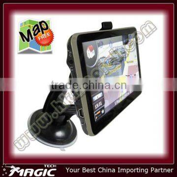 5 inch car gps navigation navigator with Free map