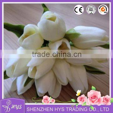 PU real feel wedding bridal bouquets artificial tulips for flower making