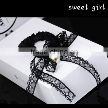 Square Crystal Ponytail Holder Rhinestone Elastic Hair Rope F48 photo-2