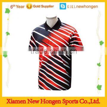 Wholesale factory price striped badminton jersey plus size for men