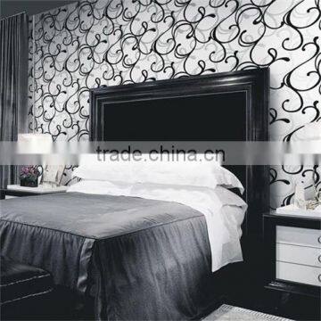 fancy wall paper 3d black and white vinyl wallpaper for hotel walls