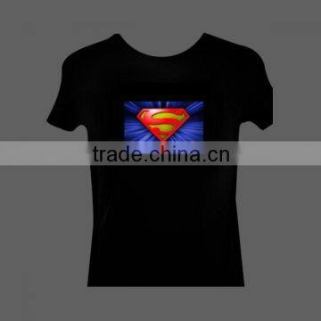 Superman Sound Activated Flash T-shirt With EL Light Panel