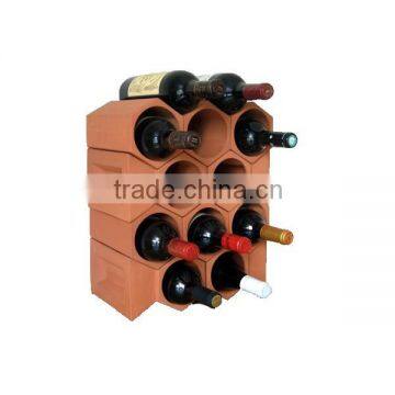 Decorative custom terracotta wine holder