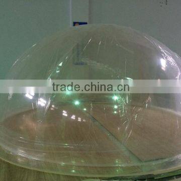 clear plexiglass dome