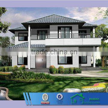 one storey simple furnished prefabricated steel villa