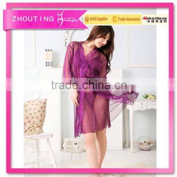 LG3027 black sexy babydoll lingerie sleepwear lace dress