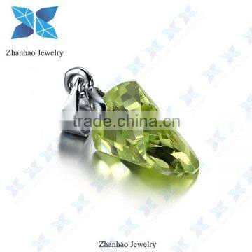 hot sale new designs apple green zircon pendant for girls