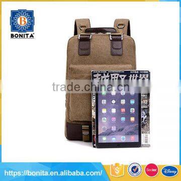 Factory new design leisured teenager canvas backpack