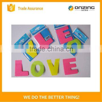 Onzing manufacture cute sticky notes letter shaped sticky note