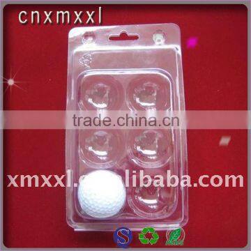 6 unit clear golf ball packaging