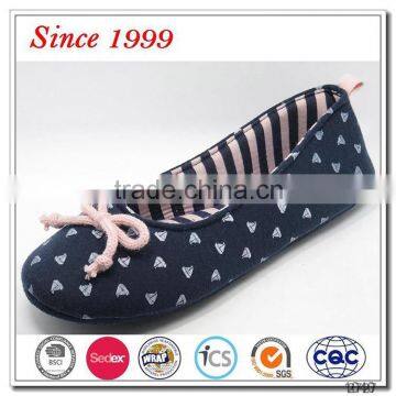 trendy navy blue ballet ladies flat slippers