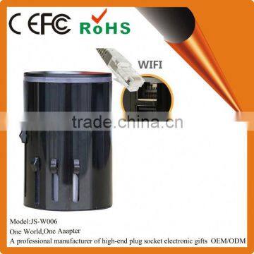 Popular HongKong Fair Show Travel Adapter with dual USB 2.4A output power universal travel adaptor
