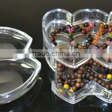 Acrylic double-layer heart-shaped Jewellery storage box