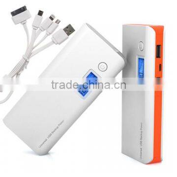 Wholesale high capacity mobile power bank 20000mAh with led screen