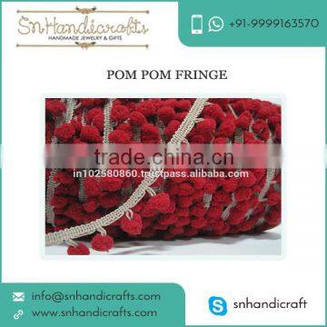 New Arrival Zero Defect High Quality Pom Pom Fringe at Lowest Rate