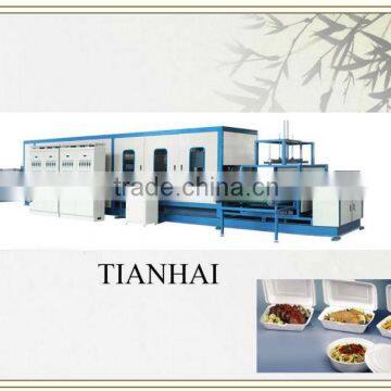 Luncheon box machine for foam plastic