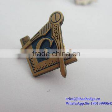 Custom Luxury 3d Masonic Brass Lapel Pin Badge