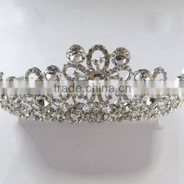 Winter style crystal tiara for bride