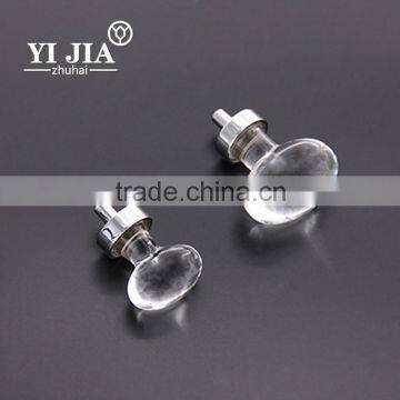 1 1/4 Inch Clear Zinc Alloy Polished Chrome Crystal Knob photo-5