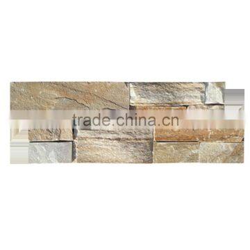 Natural gold slate stone panels stack stone veneer