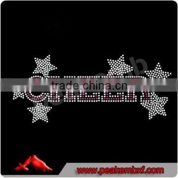 Beautiful cheer rhinestone applique for clothing