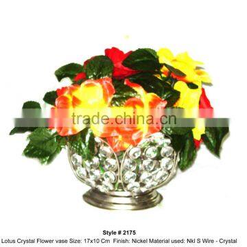 Crystal Flower Vase Lotus