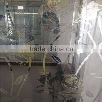 clear transparent and acid frosted decorative titanium glass