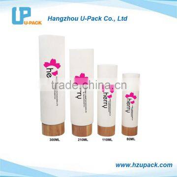 Plastic tube with bamboo cap or hydrographics transfer printing cap