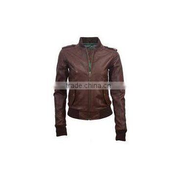 womens leather jacket fashion brown,popular windproof and waterproof womens leather jackets,2013 new style womens leather jacket