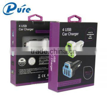 2 Color Charger Black/White Starting Multi Port USB Car Charger 5.2A Output Speed Fast Charger photo-6