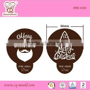 Christmas Cake Decoration Spray Cupcake Size Stencil