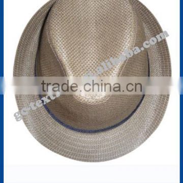 gold straw fedora hat