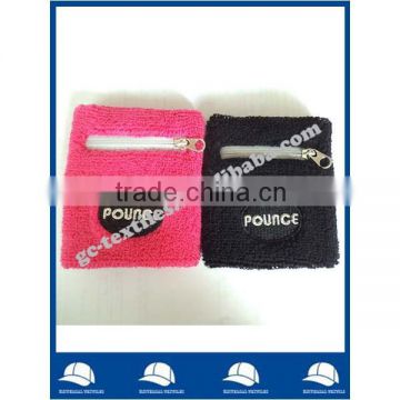 Advertising promotions zipper sweatband wristband