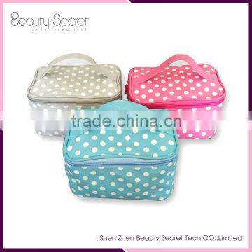 wholesale canvas cosmetic bag with three color for travel