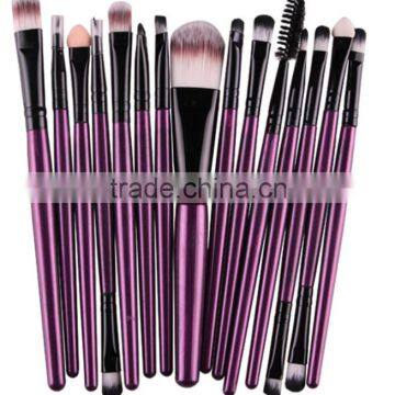 Plastic Tube Human Hair Makeup Brush Sets 15 Pieces With Multi Colors for Choice photo-4