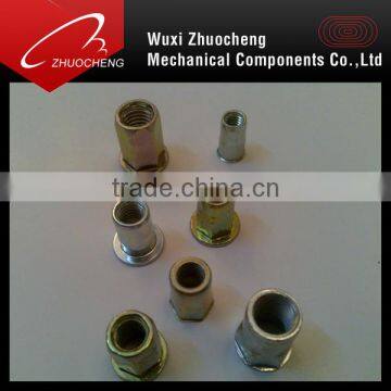 zinc plated M12 M10 M8 M6 hexagon rivet nut