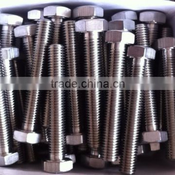 310S 1.4845 UNS S31008 stainless steel fastener threaded rod with 2 nuts din975