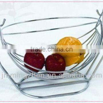 high quality chrome plated iron wire fruit basket