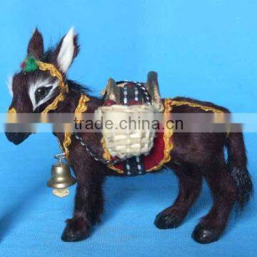 Cute Donkey Garden Decor Furry Donkey Craft Made Goat Fur