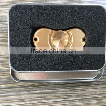 OEM service Metal brass fidget spinner Toy with ceramic bearing