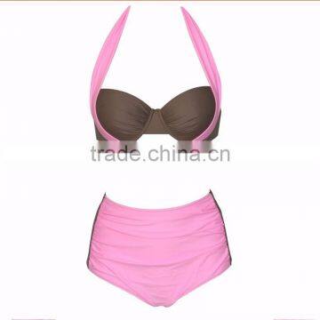 Women's Bandage Cris Cross Swimwear Push Up Bating Suit High Waist Bikini photo-2