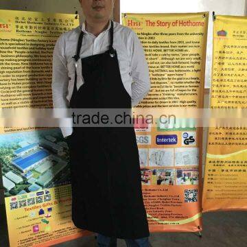 Black Big Apron With Grommet and Pocket photo-5