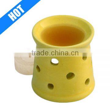 customized green color glazed ceramic aromatherapy oil burner