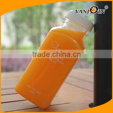 Cold Pressed Juice Recyclable Square Bottles with Safety Cap