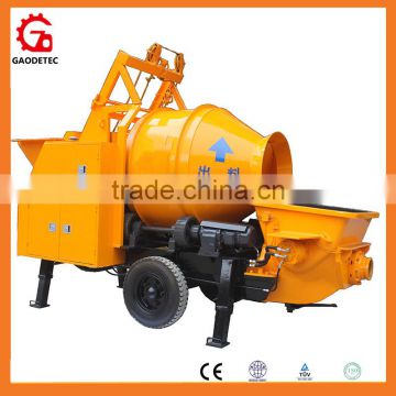 China manufacturer mobile diesel concrete mixer with pump for sale