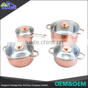 Wholesale Stainless Steel Cookware Color Coating 8pcs Stainless Steel Cookware Set photo-6