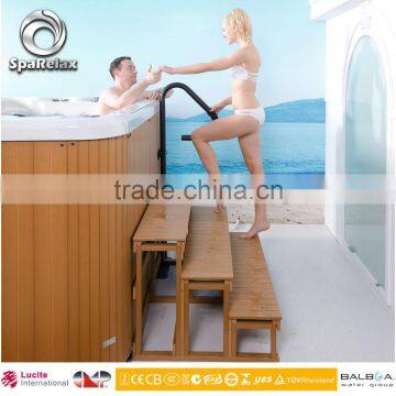 New Outdoor Fiberglass Swimming Pool With 3 Person Hot Tub on Sale photo-5