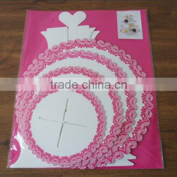 Store More Hot Sales New Style Wedding 3 Tiers Paper Cake Stand